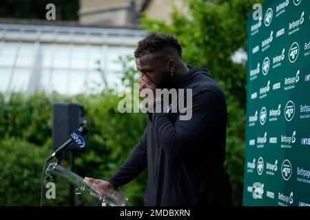 New York Jets defensive lineman Quinnen Williams (95) during an NFL  football game against the Dallas Cowboys on Sunday, September 17, 2023, in  Arlington, Texas. (AP Photo/Matt Patterson Stock Photo - Alamy