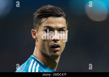 FILE - In this Sept. 18, 2019, file photo, Juventus' Cristiano Ronaldo  looks back during a Champions League Group D soccer match in Madrid, Spain.  A federal magistrate judge in Nevada is