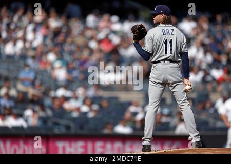 Tampa Bay Rays pitcher Shane Baz pitches during the first inning of