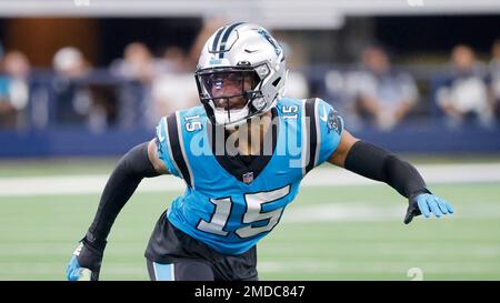 Carolina Panthers cornerback CJ Henderson (24) on defense during an NFL  football game against the New Orleans Saints, Sunday, Sep. 25, 2022, in  Charlotte, N.C. (AP Photo/Brian Westerholt Stock Photo - Alamy