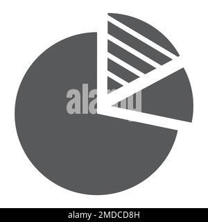 Pie Chart glyph icon, data and analytics, statistics sign, vector graphics, a solid pattern on a white background, eps 10. Stock Vector