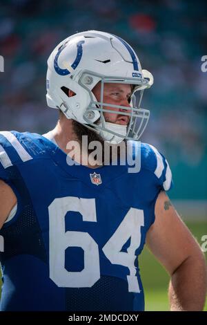 Indianapolis Colts guard Mark Glowinski (64) blocks New York Jets