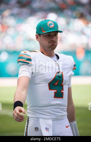 Miami Dolphins quarterback Reid Sinnett works a drill during NFL football  practice, Wednesday, Sept. 1, 2021 in Miami Gardens, Fla. (David  Santiago/Miami Herald via AP Stock Photo - Alamy