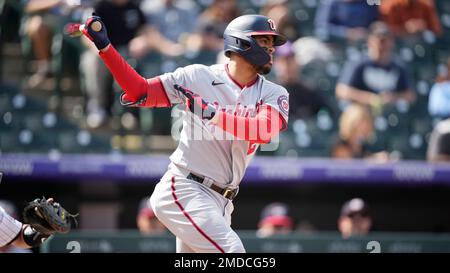 Washington Nationals shortstop Luis Garcia fields a ball during an  exhibition baseball game against the New York Yankees, Tuesday, March 28,  2023, in Washington. (AP Photo/Patrick Semansky Stock Photo - Alamy