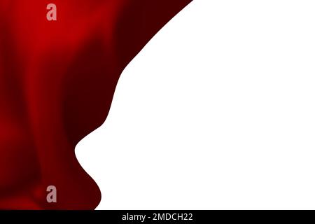 Satin frame in red fabric. On a white background. Isolate Stock Photo
