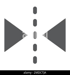 Reflection tool glyph icon, tools and design, mirror sign, vector graphics, a solid pattern on a white background, eps 10. Stock Vector
