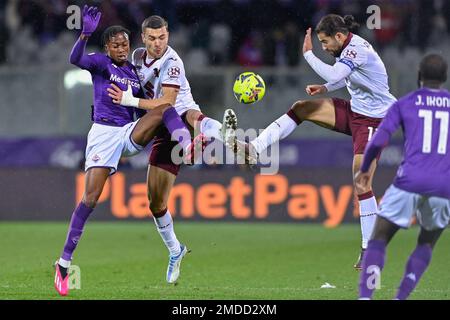 Artemio Franchi stadium, Florence, Italy, January 21, 2023, ACF Fiorentina  team line-up during ACF Fiorentina vs Torino FC - italian soccer Serie A  Stock Photo - Alamy