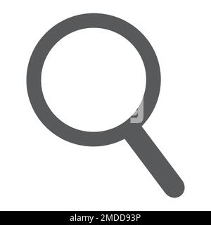 Zoom glyph icon, tools and design, magnifier sign, vector graphics, a solid pattern on a white background, eps 10. Stock Vector