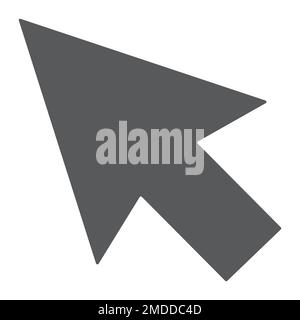 Selection glyph icon, tools and design, arrow sign, vector graphics, a solid pattern on a white background, eps 10. Stock Vector
