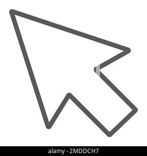 Selection line icon, tools and design, arrow sign, vector graphics, a linear pattern on a white background, eps 10. Stock Vector