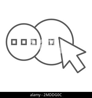 Shape builder tool thin line icon, tools and design, select sign, vector graphics, a linear pattern on a white background, eps 10. Stock Vector