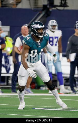 Philadelphia Eagles defensive end Josh Sweat (94) lines up for the snap  during an NFL Football game against the Houston Texans on Thursday,  November 3, 2022, in Houston. (AP Photo/Matt Patterson Stock