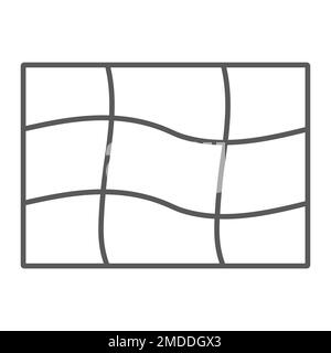 Mesh tool thin line icon, tools and design, instrument sign, vector graphics, a linear pattern on a white background, eps 10. Stock Vector