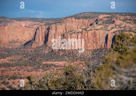 Navajo National Monument preserves ancient cliff dwelling structures of the ancient Pueblo people in northern Arizona, USA. Stock Photo