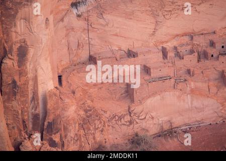 Navajo National Monument preserves ancient cliff dwelling structures of the ancient Pueblo people in northern Arizona, USA. Stock Photo