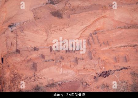 Navajo National Monument preserves ancient cliff dwelling structures of the ancient Pueblo people in northern Arizona, USA. Stock Photo