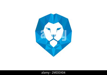Lion Head Gemstone  Logo Vector Symbol Icon Illustration Stock Vector