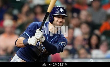 This is a 2021 photo of Kevin Kiermaier of the Tampa Bay Rays baseball  team. This image reflects the Tampa Bay Rays active roster as of Monday,  Feb. 22, 2021 when this image was taken. (Mary DeCicco/MLB Photos via AP  Stock Photo - Alamy