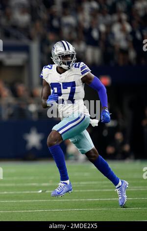 Dallas Cowboys safety Jayron Kearse (27) is seen during an NFL football  game against the Tampa Bay Buccaneers, Sunday, Sept. 11, 2022, in  Arlington, Texas. Tampa Bay won 19-3. (AP Photo/Brandon Wade