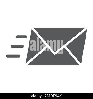 Email glyph icon, business and address, message sign, vector graphics, a solid pattern on a white background, eps 10. Stock Vector