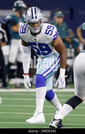 Dallas Cowboys defensive end Chauncey Golston walks off the field after an  NFL football game against the Detroit Lions in Arlington, Texas, Sunday,  Oct. 23, 2022. (AP Photo/Tony Gutierrez Stock Photo - Alamy