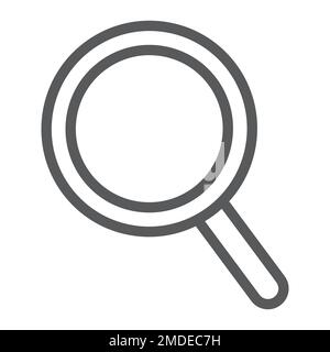 Zoom line icon, tools and design, magnifier sign, vector graphics, a linear pattern on a white background, eps 10. Stock Vector