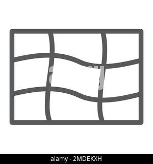 Mesh tool line icon, tools and design, instrument sign, vector graphics, a linear pattern on a white background, eps 10. Stock Vector