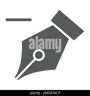 Delete anchor glyph icon, tools and design, pen graphics, a solid pattern on a white background, eps 10. Stock Vector
