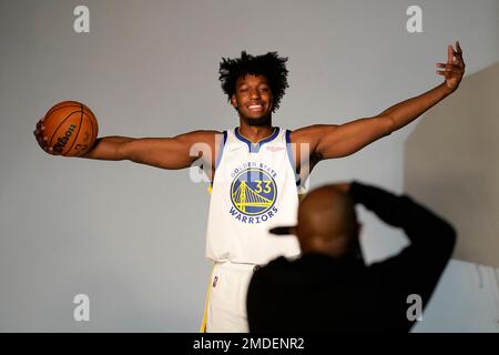 James Wiseman of the Golden State Warriors poses for a portrait