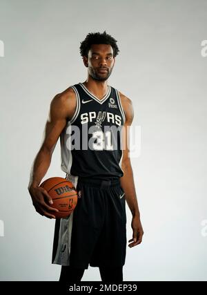 San Antonio Spurs' Keita Bates-Diop during the first half of an NBA ...