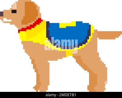 Service dog.Vector illustration that is easy to edit. Stock Vector