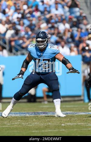 Tennessee Titans offensive tackle David Quessenberry (72) plays during an  NFL football game against the Kansas City Chiefs on Sunday, Oct. 24, 2021,  in Nashville, Tenn. (AP Photo/John Amis Stock Photo - Alamy