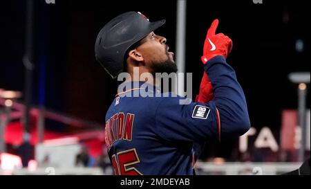 Minnesota Twins' Byron Buxton homers in a baseball game against the Detroit  Tigers Tuesday, Sept. 22, 2020, in Minneapolis. (AP Photo/Jim Mone Stock  Photo - Alamy