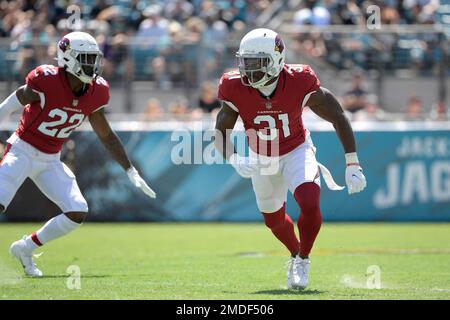 Arizona Cardinals safety Deionte Thompson (22) in action during an NFL  football game against the New York Jets, Sunday, Oct. 11, 2020, in East  Rutherford, N.J. (AP Photo/Adam Hunger Stock Photo - Alamy