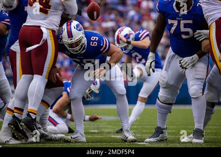 Buffalo Bills kicker Tyler Bass warms up before a preseason NFL football  game against the Denver Broncos in Orchard Park, N.Y., Saturday, Aug. 20,  2022. (AP Photo/Adrian Kraus Stock Photo - Alamy