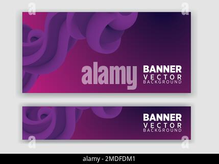 Vector abstract graphic design Banner. Vector horizontal banner template, abstract design. Stock Vector