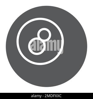 Pool ball glyph icon, game and sport, ball sign, vector graphics, a solid pattern on a white background, eps 10. Stock Vector