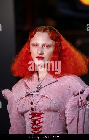 Tallulah Haddon poses for photographers at the premiere of the film