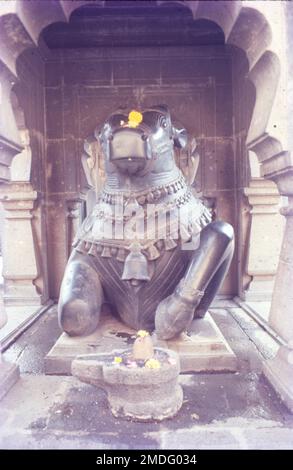 This is a very old Shiva temple built near the banks of Krishna river in Wai. This is located adjacent to the infamous Dholya temple. Settled at the union of the Rivers Krishna and Venna near Satara in Maharashtra, is the sacred Kashi Vishweshwar Mandir. Built in 1735 CE by Shripatrao Panth Pratinidhi, the temple is dedicated to Bhagwan Shiv. The land was donated by Chhatrapati Shahu ji Maharaj. Stock Photo