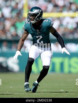 Philadelphia Eagles corner back Darius Slay (2) celebrates with his family  following the NFC Championship NFL football game against the San Francisco  49ers, Sunday, Jan. 29, 2023, in Philadelphia. (AP Photo/Chris Szagola