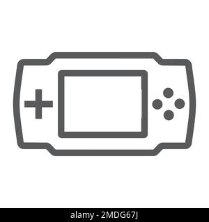Game console line icon, electronic and device, gaming sign, vector graphics, a linear pattern on a white background, eps 10. Stock Vector