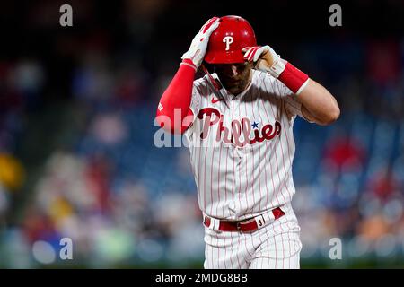 Philadelphia Phillies' Bryce Harper plays during a baseball game, Tuesday,  June 6, 2023, in Philadelphia. (AP Photo/Matt Slocum Stock Photo - Alamy