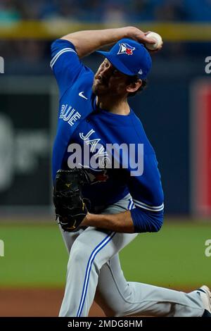 Toronto, Canada, 12/07/2022, Toronto Blue Jays pitcher Jordan Romano (68)  looks on before throwing a pitch during the ninth inning of interleague MLB  action against the Philadelphia Phillies in Toronto on Tuesday