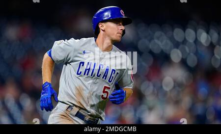 Chicago Cubs' Matt Duffy plays during a baseball game against the