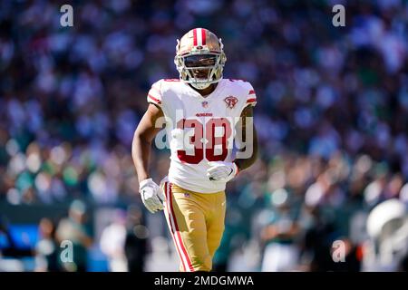 San Francisco 49ers cornerback Deommodore Lenoir (38) and San Francisco  49ers defensive end Charles Omenihu (92) celebrate after stopping Minnesota  Vi Stock Photo - Alamy