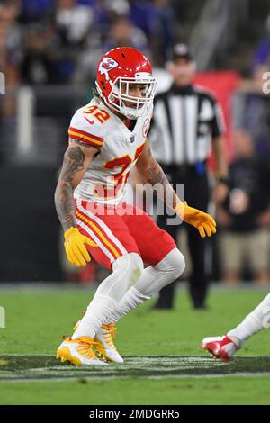 Arizona Cardinals free safety Tyrann Mathieu (32) warms up prior to an NFL  preseason football game against the San Diego Chargers, Saturday, Aug. 22,  2015, in Glendale, Ariz. (AP Photo/Rick Scuteri Stock