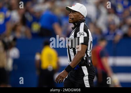 Referee Shawn Smith (14) during an NFL football game between the