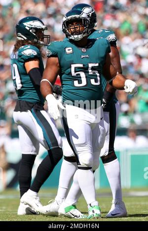 Washington Redskins quarterback Robert Griffin III (10) greets Philadelphia  Eagles quarterback Mark Sanchez (3) after an