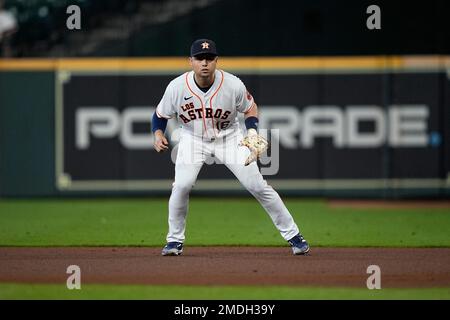 May 30, 2021: Astros first baseman Aledmys Díaz (16) makes a catch