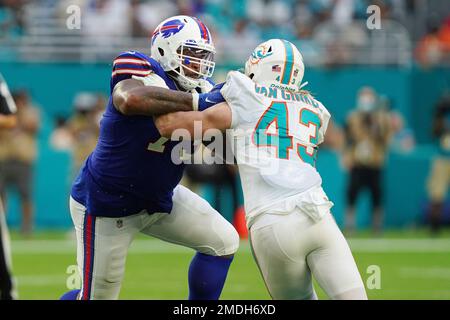 Miami Dolphins linebacker Andrew Van Ginkel (43) is seen after a NFL  football game at EverBank Stadium, Saturday, August 26, 2023 in  Jacksonville, Fla. (AP Photo/Alex Menendez Stock Photo - Alamy